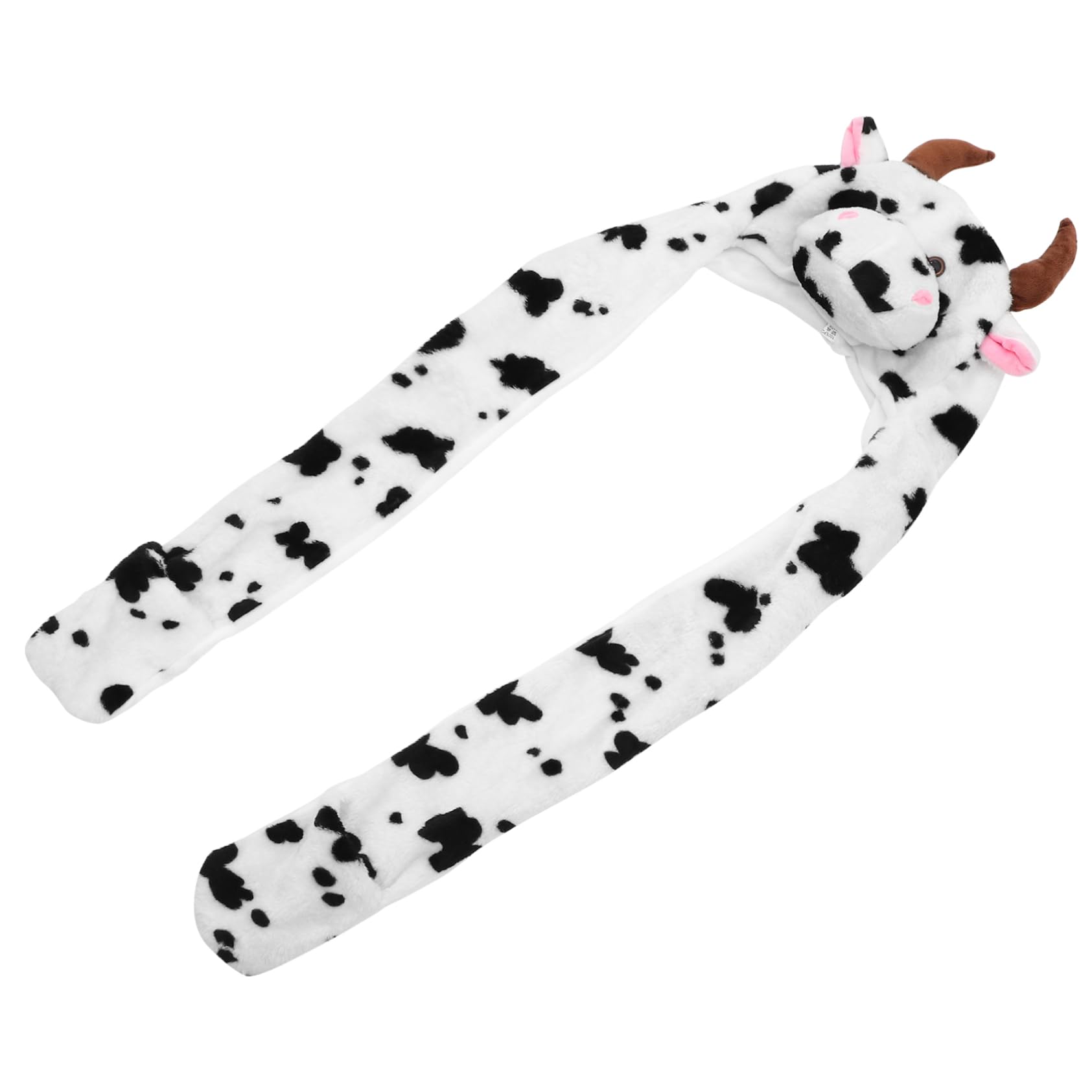 Milisten Lovely Decorative Cow Hat Warm Winter Windproof Comfortable Plush for Cosplay Party Family