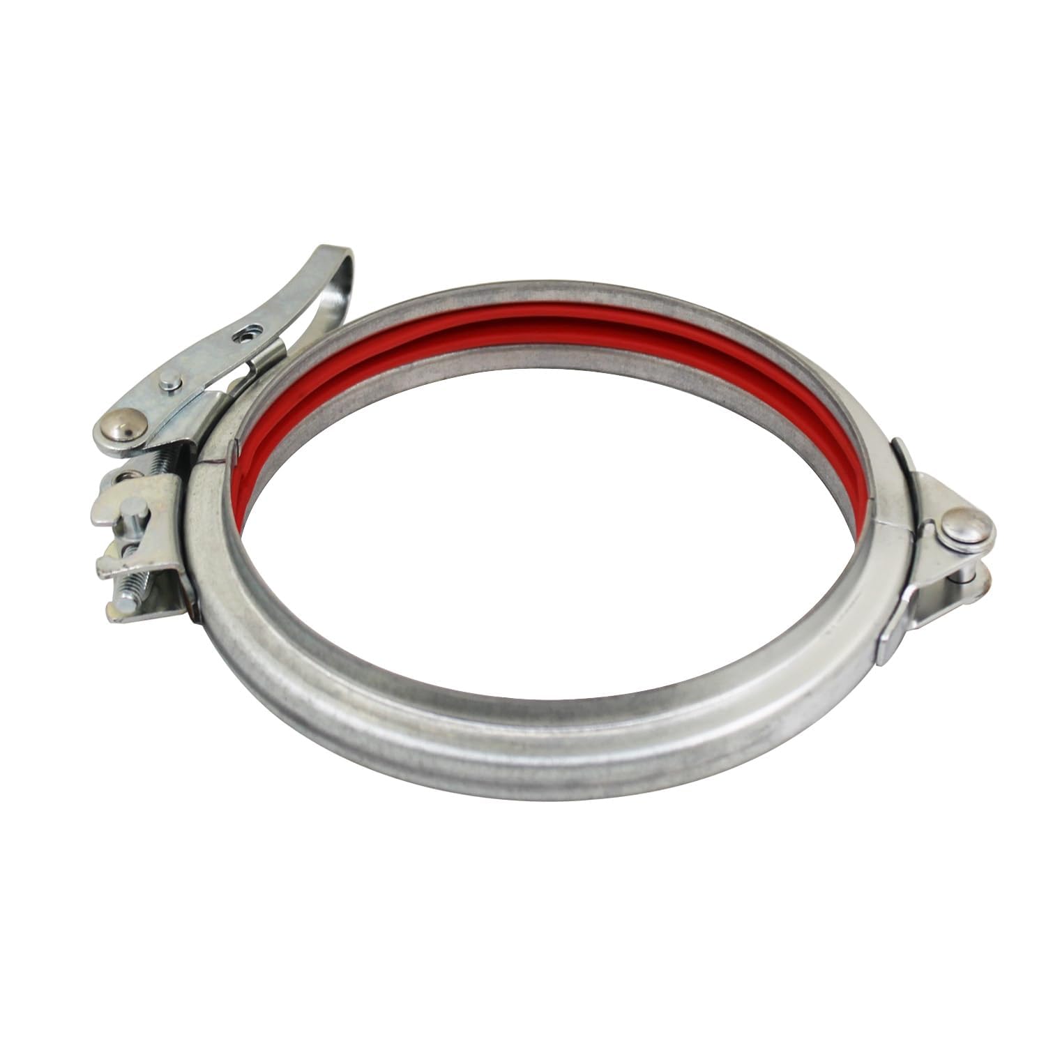 Abrazadera ducto aire cierre union tubos acero inoxidable para tubo de escape inox tubería abrazadera de liberación rápida metálica cierre ballesta para bidón con tapa (ID200mm)