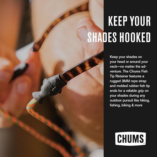 Image of Chums Fish Tip Eyewear Retainer Holder Strap for Sports & Outdoors - Women & Men Sunglasses Strap - 3MM Nylon Rope Cord
