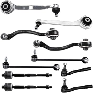10Pc Suspension Kit Upper & Lower Control Arms Sway Bars Kit Alloy Steel 223-5298