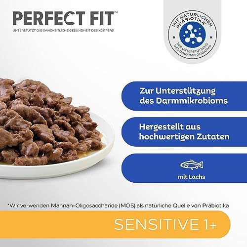 PERFECT FIT™ Katze Portionsbeutel Sensitive mit Lachs 12 x 85g