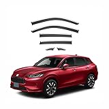 Auto Windabweiser Regenabweiser Für Honda ZR-V 2022–2023 6-teiliges Autofenster-Visier, Fensterabweiser, Windschutzscheiben-Markise mit silbernem Zierstreifen
