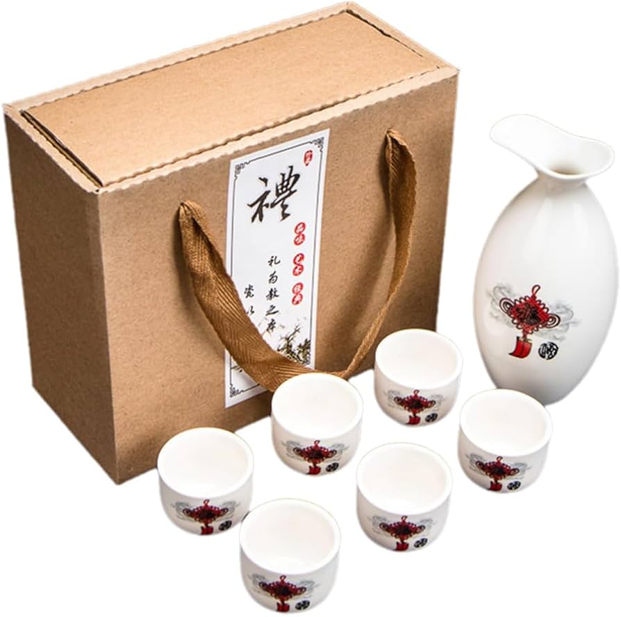 Amazon.com | QPZK Ceramic Traditional Japanese Sake Set Gift Box