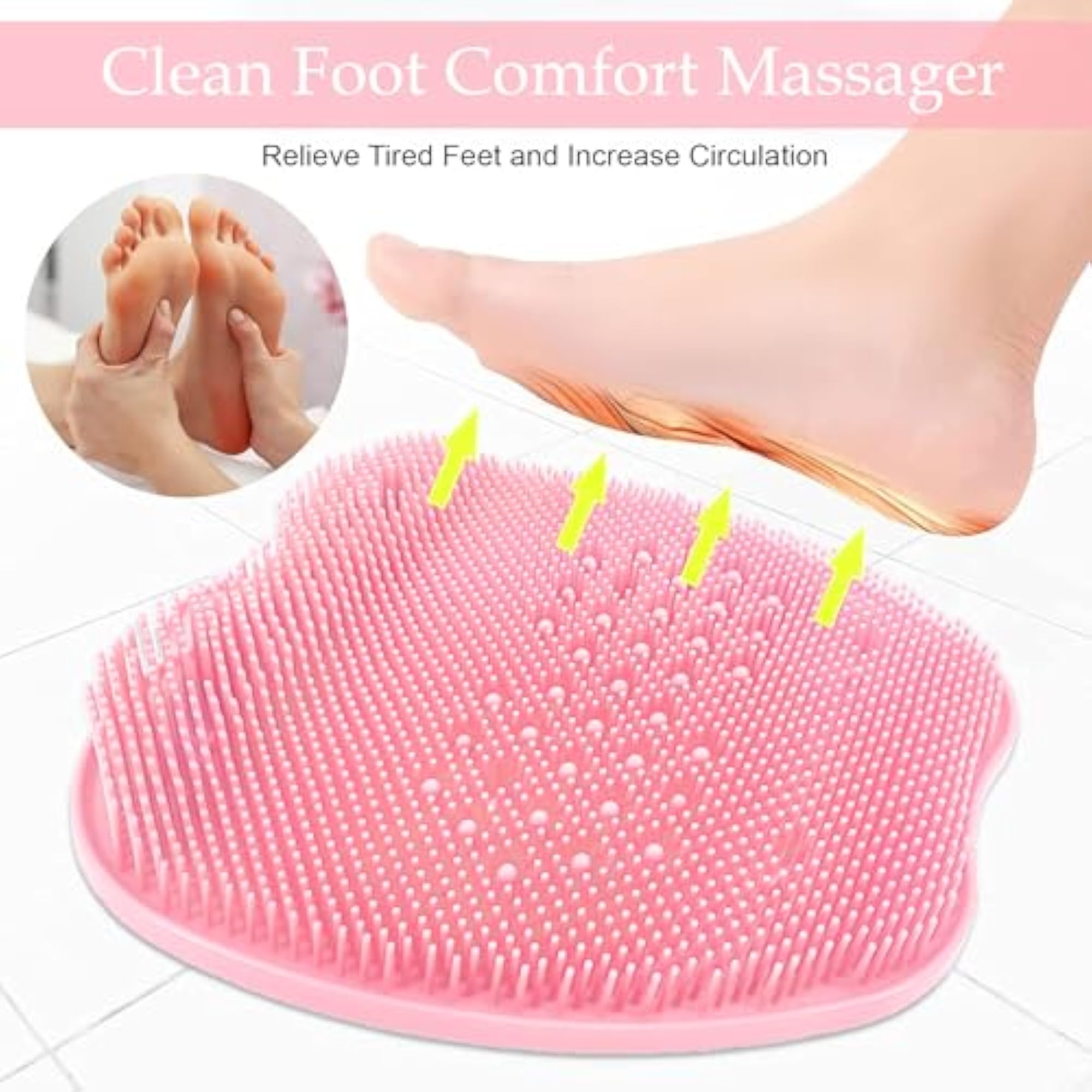 Bathroom Massager Mat, Soft Bristles for Gentle Massage