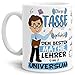 Produktbild Tasse Bester Mathe-Lehrer im Universum - Schule/Abi/Abschied/Geschenk-Idee/mit Spruch/Weiss