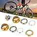 Alomejor Headset 34mm Threadless Headset Aluminum Alloy Front Fork Headset for Mountain Road Bike(Gold)