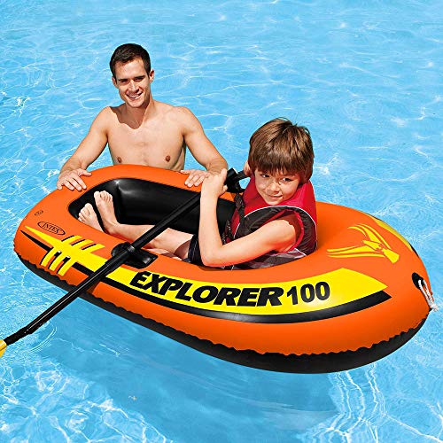 Intex Barco inflável 58329EP Explorer 100 para 1 pessoa, para crianças, piscina, lago, com 2 câmaras