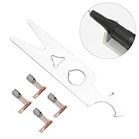 Vista 7 de Juego de llaves de cepillo de carbono, 2 pares de piezas de repuesto para taladro de uñas, pieza de repuesto para salón de uñas en el hogar