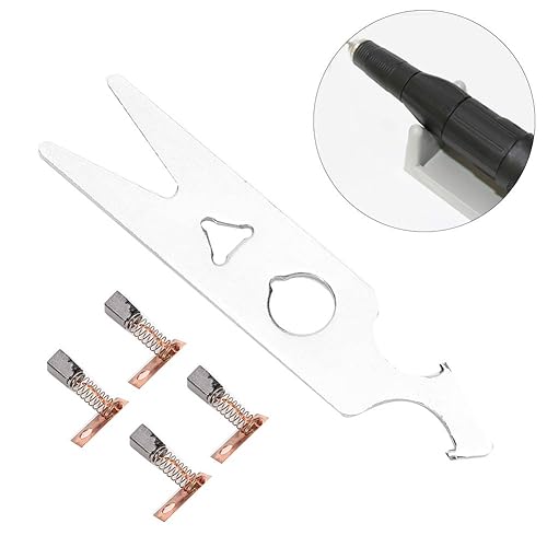 Miniatura 7 de Juego de llaves de cepillo de carbono, 2 pares de piezas de repuesto para taladro de uñas, pieza de repuesto para salón de uñas en el hogar