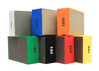 Diamond Hand Polishing Pads 7 PCS Set for Glass Granite Marble Concrete Stone Sanding and Polishing