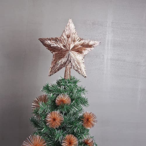 Luxury Christmas Tree Star Topper Handmade Xmas Tree Decorations Unique Christmas Topper Decoration Ornament For Christmas Party (Rose) #TOP5