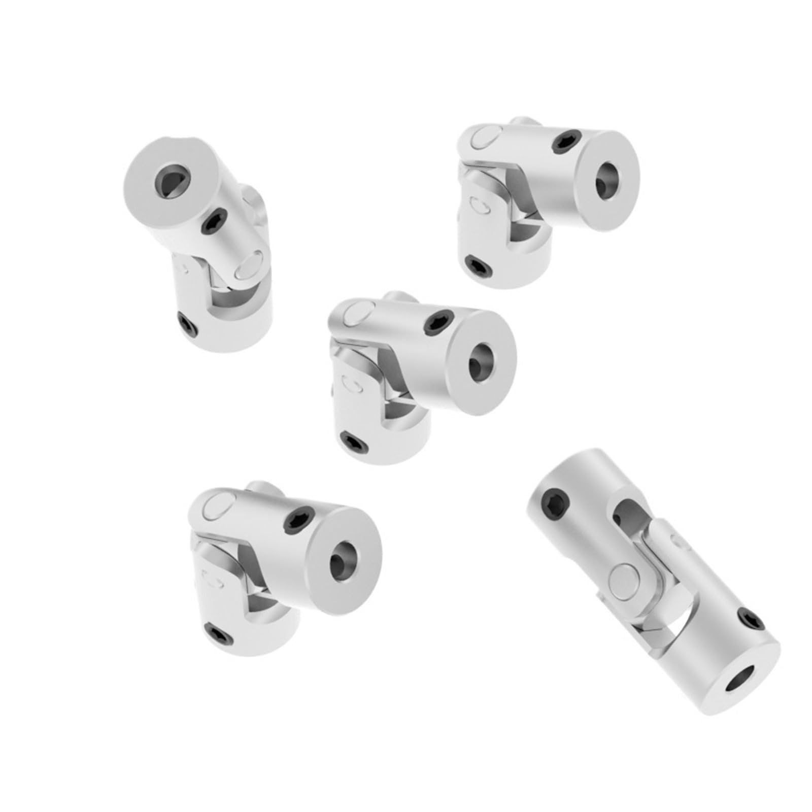 Coupling D9L23 Universal Joint Diameter 9mm Length 23mm Many Size Model Ship Model Car Coupler Gimbal Joint Cardan(Silver 2.3mm to 4mm)