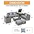 Super Patio 10 Piece Patio Furniture Set, PE Wicker Outdoor Conversation Furniture Set with Ottomans, Storage Box, Coffee Table, Cushions, Clip, Sectional Rattan Sofa for Garden, Porch, Backyard, Grey
