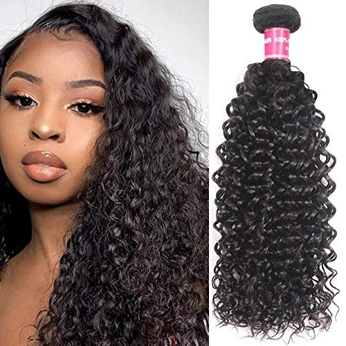 UNice Hair Icenu Series 8A Brazilian Virgin Hair 1 Bundle of Curly Hair,Unprocessed Human Hair Weave Extensions Natural Color 95-100g/pc