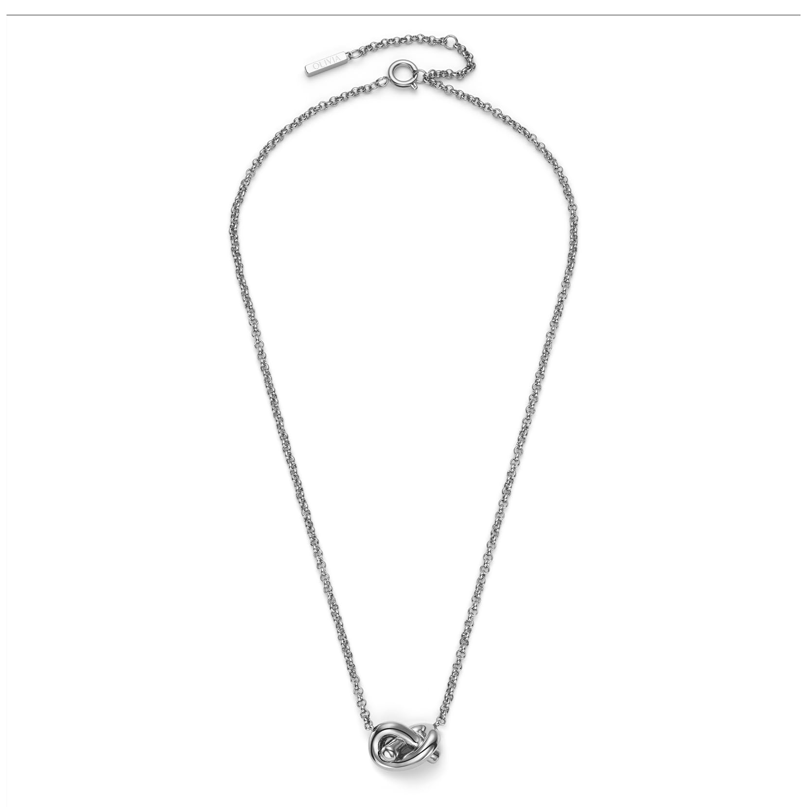 Olivia Burton Women's LOVER'S KNOT Collection Necklace in Stainless Steel with a Charm - 24100222