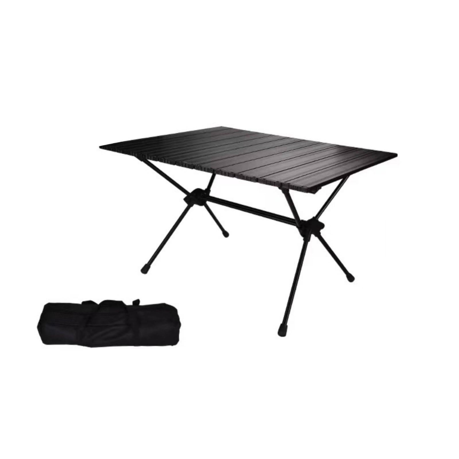 Qianly Mesa Plegable de Aluminio Altura Ajustable Mesa de Aluminio Plegable Compacta para Campistas, Mediano 55.5 X 75.5 Cm, Plegable, Altura Ajustable