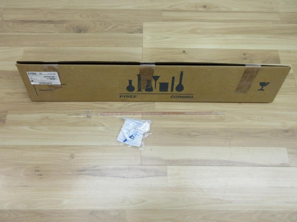 2103-25 - Pyrex Burets, Class A, Colored Graduations, Fluoropolymer Resin Stopcock, Corning - Capacity : 25 mL - Case of 1