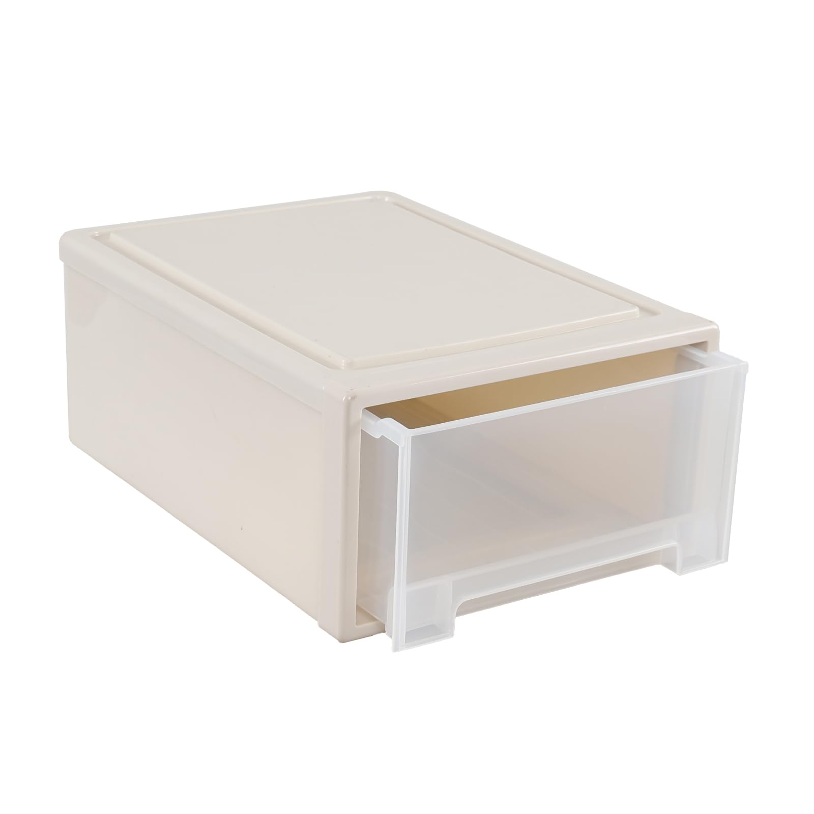 Tiroir empilable en plastique, boîte de rangement empilable avec 1 tiroir