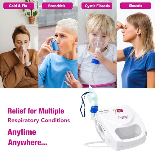 Image of AMKAY Portable Compressor Nebulizer Machine for Adults & Kids | Compact, Lightweight, Low Noise, High Efficiency | with 2 Year Replacement Warranty