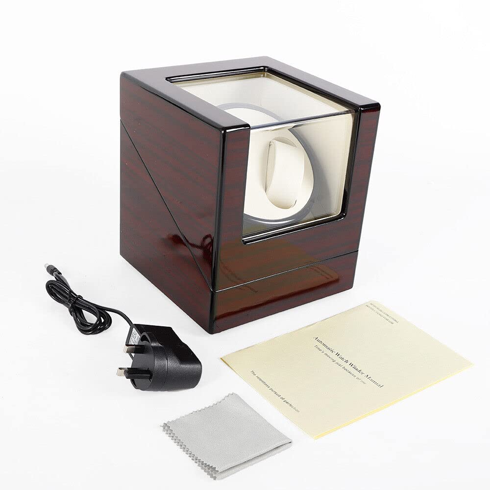 SHZICMY Automatik Uhrenbeweger für Automatikuhren Batteriebetriebener AC Adapter 3 Rotationsmodi Uhren Display-Boxen mit leisem Motor