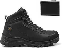 Bota Adventure Masculina Com Carteira Épico Coturno Trilha Trail Casual Confortavel