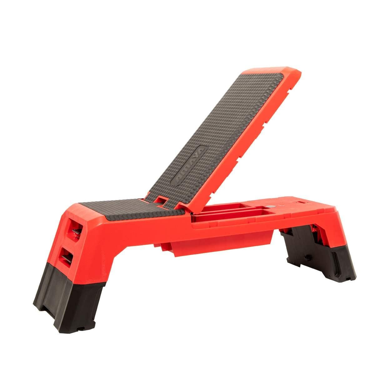 AMAYA SPORT Step Banco Funcional, Banco Inclinado para Entrenamiento Fitness, Banco para Pesas y ejercicios de Musculación, Banco de Gimnasio Reclinable en 10 Posiciones