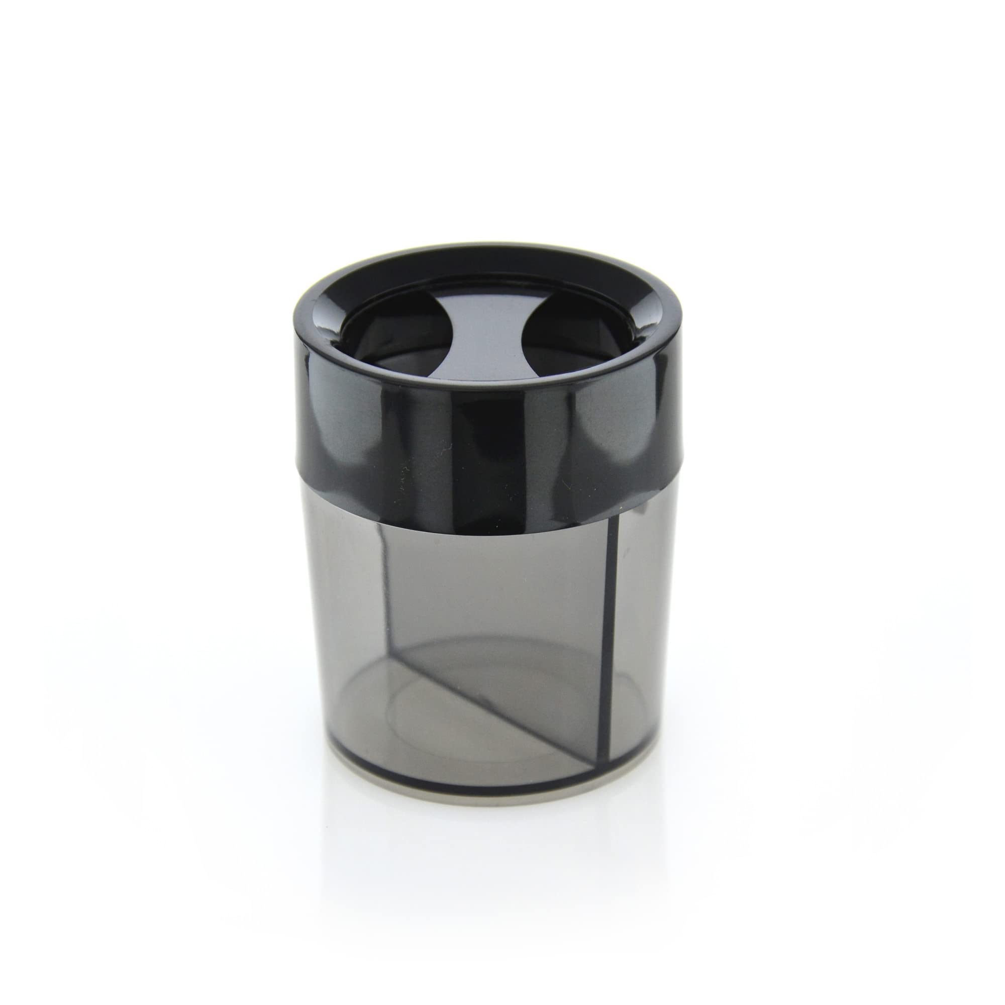 office box Porta Clips Magnético Redondo - REF. 1302- Fabricado en ABS en color negro y humo, máxima calidad con 2 depósitos de SDI