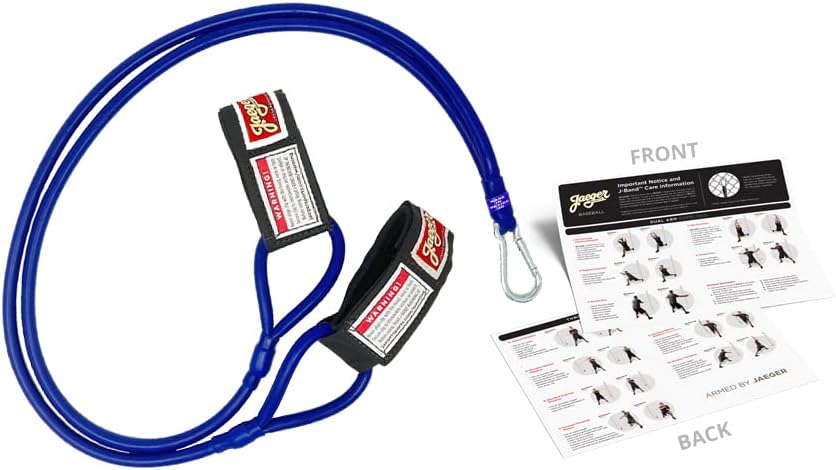 Jaeger J-Bands Resistance Bands for Pitchers. Baseball & Softball Pitching Trainer and Arm Trainer. Pitching Bands for Throwing. Training Equipment with Laminated Instruction Sheet
