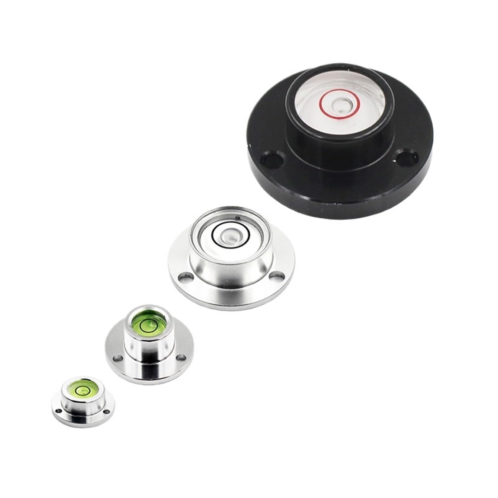 Nivel de burbuja circular universal de 20mm a 29.2mm JY-251610W con agujeros