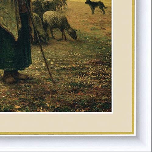 【美品】複製画　ヨーロッパ　牧歌的風景　人物画 複製画 ヨーロッパ 牧歌的風景 人物画