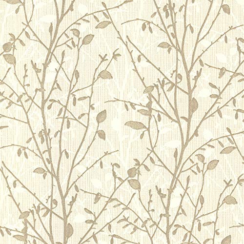 Arthouse Bosco Cream/Gold Wallpaper 291501