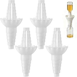 4 Pack Bottle to Bottle Transfer Connector,Bottle Emptying Kit,Flip It Bottle Emptying Kit,Universal Transfer Connector and Funnel Adapter for Soap, Shampoo, Lotion,Detergent