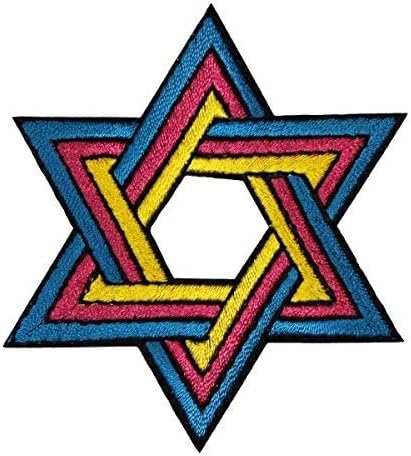 Miniatura 2 de ID 8261 Parche de escudo de estrella judía de David Hanukkah bordado con apliques para planchar