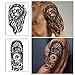 Full Arm Temporary Tattoos 8 Sheets and Half Arm Shoulder Waterproof Tattoos 8 Sheets, Extra Large Tattoo Stickers for Men and Women (22.83