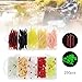 OriGlam 250pcs Soft Plastic Fishing Lures Worms Lure, Plastic Fishing Worms Fake Maggots Fake Worms Baits, Worm Bread Soft Maggots Artificial Earthworm