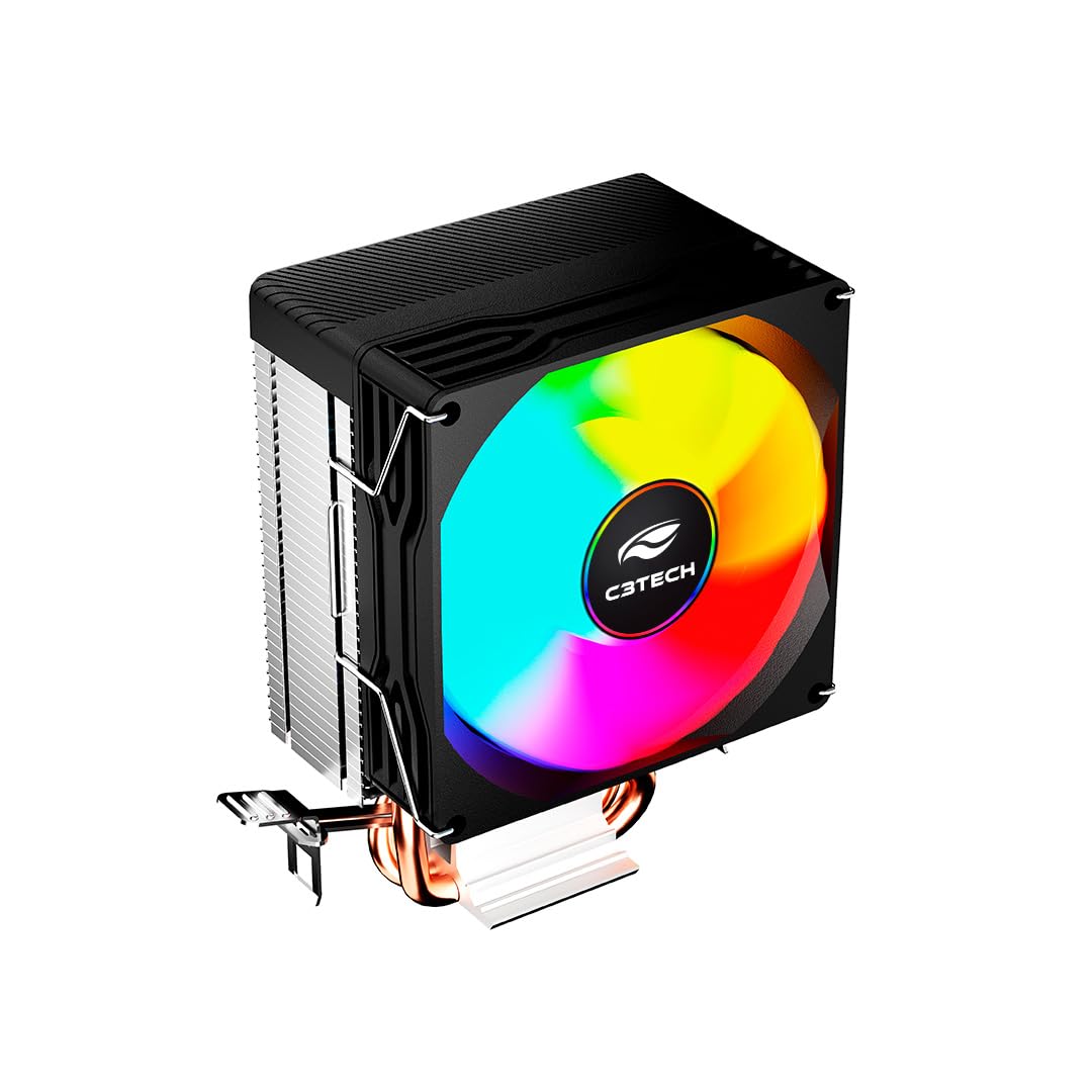 C3Tech Cooler CPU FC-L120M 12cm LED RGB PWM Intel AMD 2 Heatpipe TDP 95W