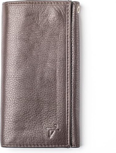 Men's Chain Wallets,Mens Trifold Wallet Genuine Leather Long Wallet With RFID-Blocking Technology,Trifold Wallets For Men Chain Wallets (J312B- Brown)3