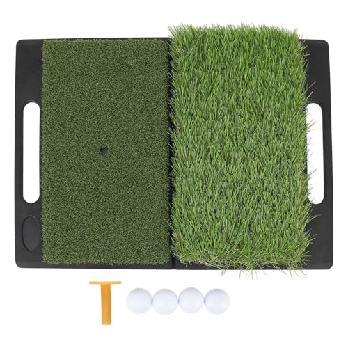 Mat de pratique sportif 2 en 1 portable en PP turf avec bunker et tee pour le golf
