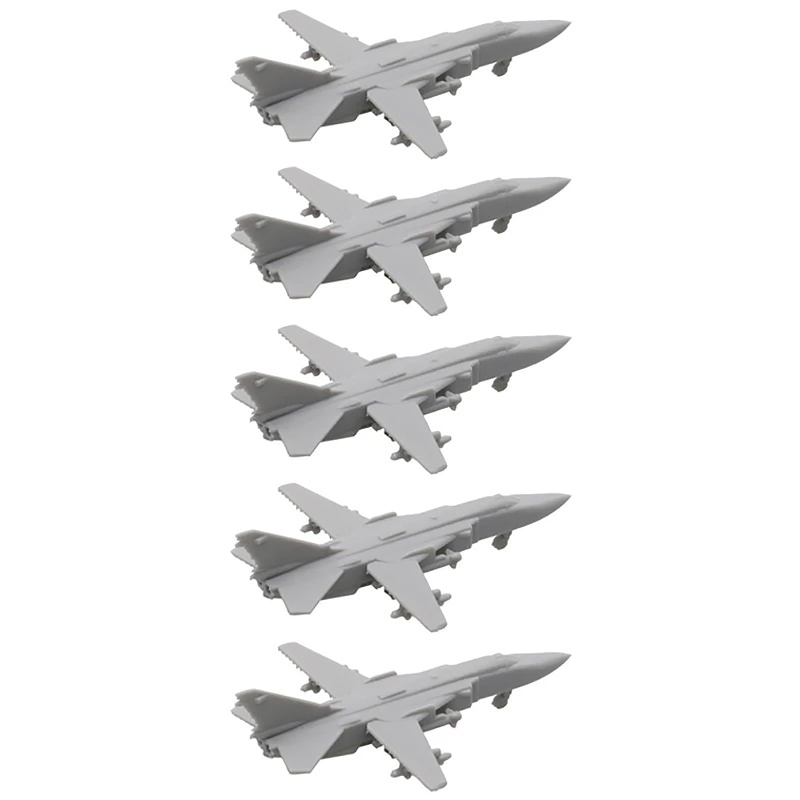 AGSDGAWD 5PCS SU-24 Fencer Fighter-bomber 1/2000 1/700 1/400 1/350 Scale Model Bombardment Aircraft With Landing Gear Resin Fighting Airplane(1/350 (64mm))