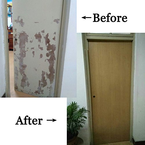 Yifely Light Yellow Wood Textured Furniture Paper Peel & Stick Shelf Liner Cabinet Door Sticker 17.7Inch By 9.8 Feet #TOP1