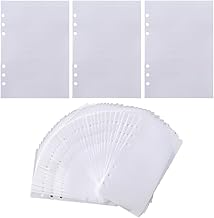 ESJNK A6 Sticker Mount, Pack of 40, 6 Holes, Double-Sided Stripping Paper, Smooth Release Paper, Decorative Tape, Sticker Mount, Storage Binder, Stationery, Reusable