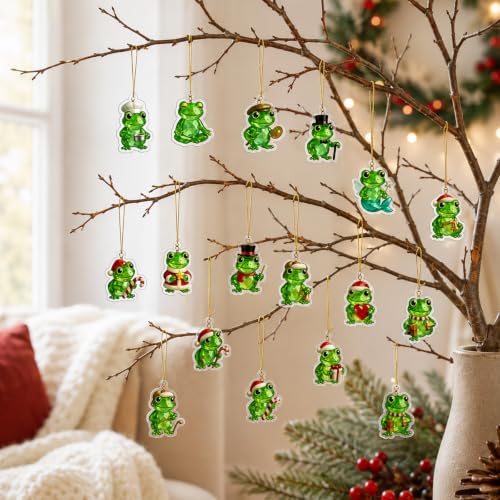 Frog Advent Calendar 2026,24 Froggy Surprises for the Frog Lover,Crystal FrogOrnaments Christmas Countdown Calendar, FrogLover Gift for Christmas Tree Home Decor - image 5