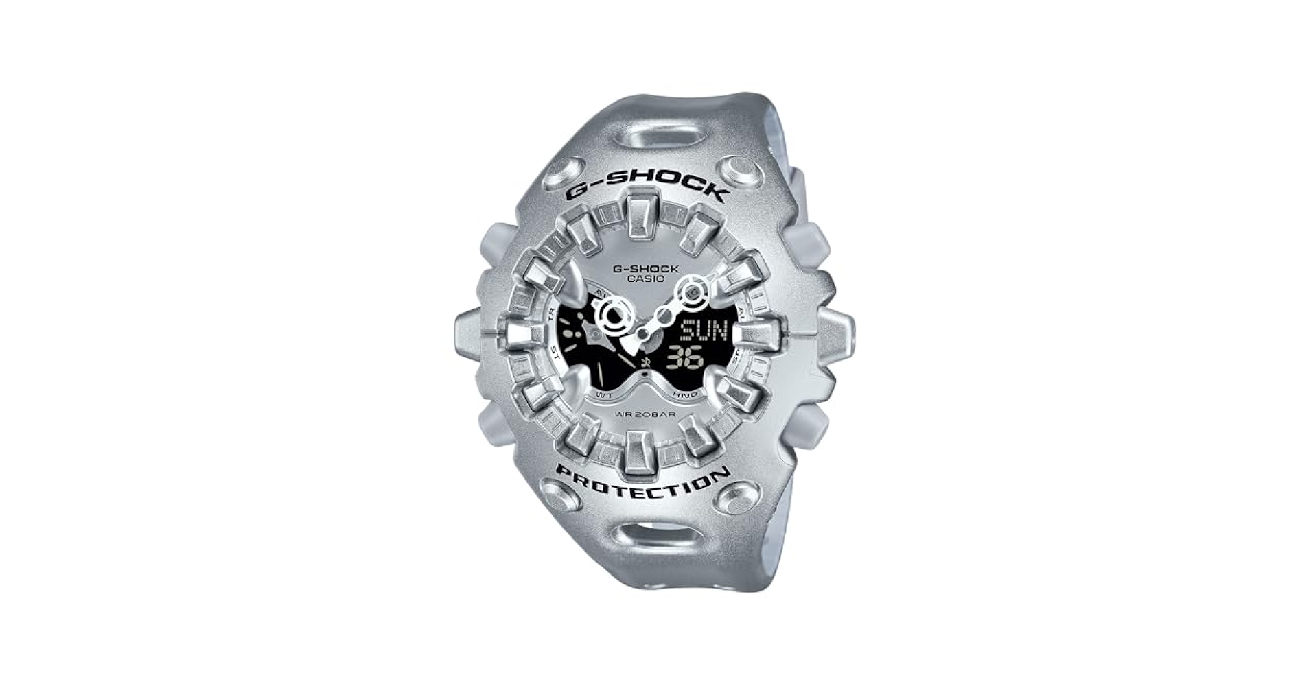 Amazon | カシオ G-Shock ビッグケース シルバー 樹脂 アナログ