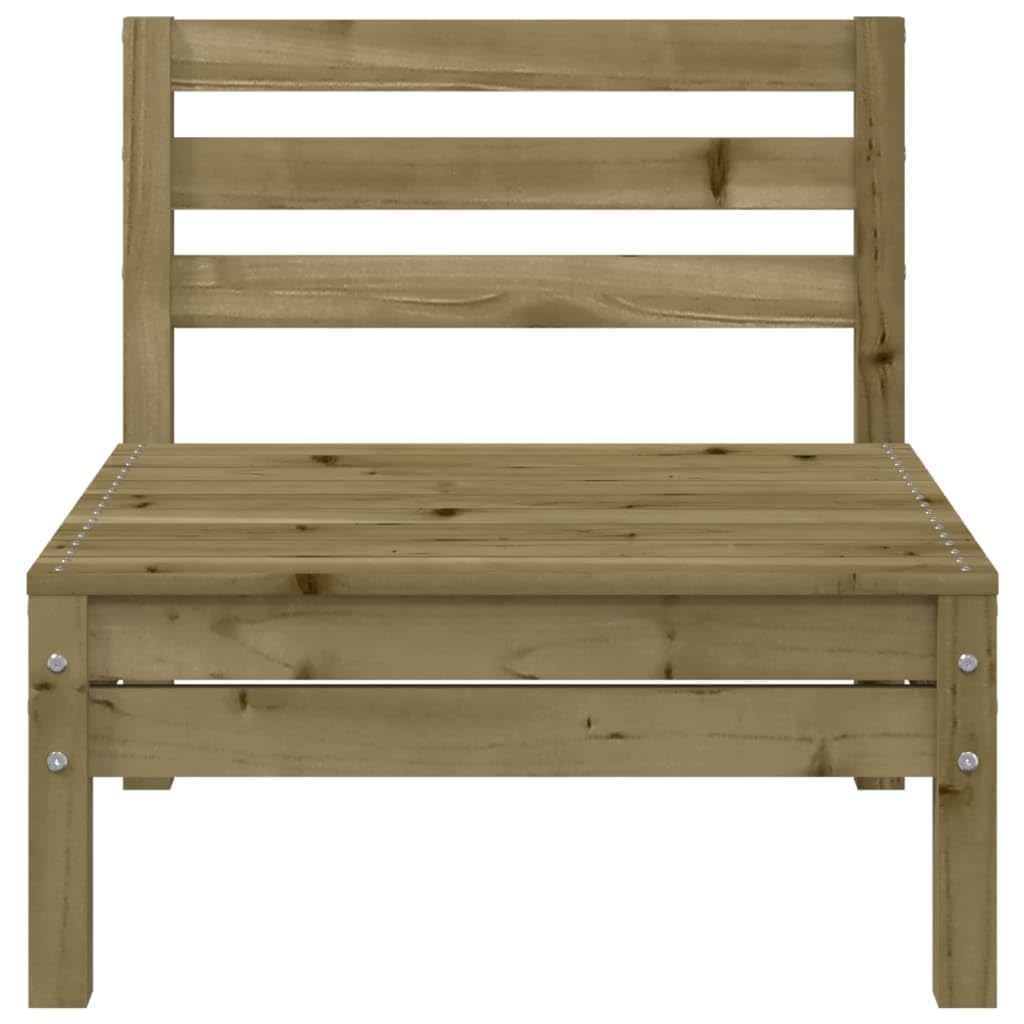 Divano da Giardino a 3 Posti Marrone Cera Legno Massello Pino X974