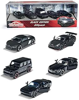 Majorette 212053174 Other License BLACK EDITION DIE-CAST COLLECTOR 5 CAR PACK