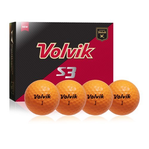 Volvik S3 Orange Golf Balls #1-#4 12-Ball Pack