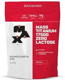 Mass Titanium Zero Lactose (2,4kg) - Morango - Max Titanium, Max Titanium