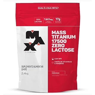 Mass Titanium Zero Lactose 2,4 kg Morango — Max Titanium