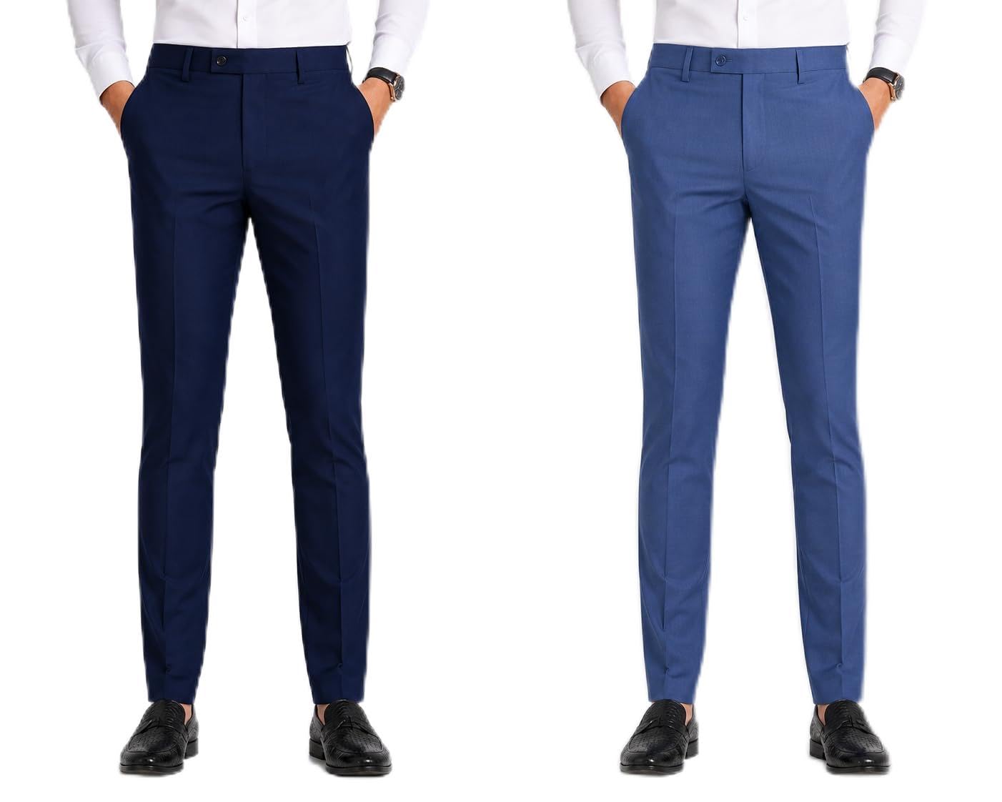 Sixstep Men's Formal Pants | Regular Fit Formal Trousers for Gents/Boys Combo (Pack of 2) Bottom Wear for Man for Office, Meeting, Party, Daily Use, Wedding, Interview-picture-35