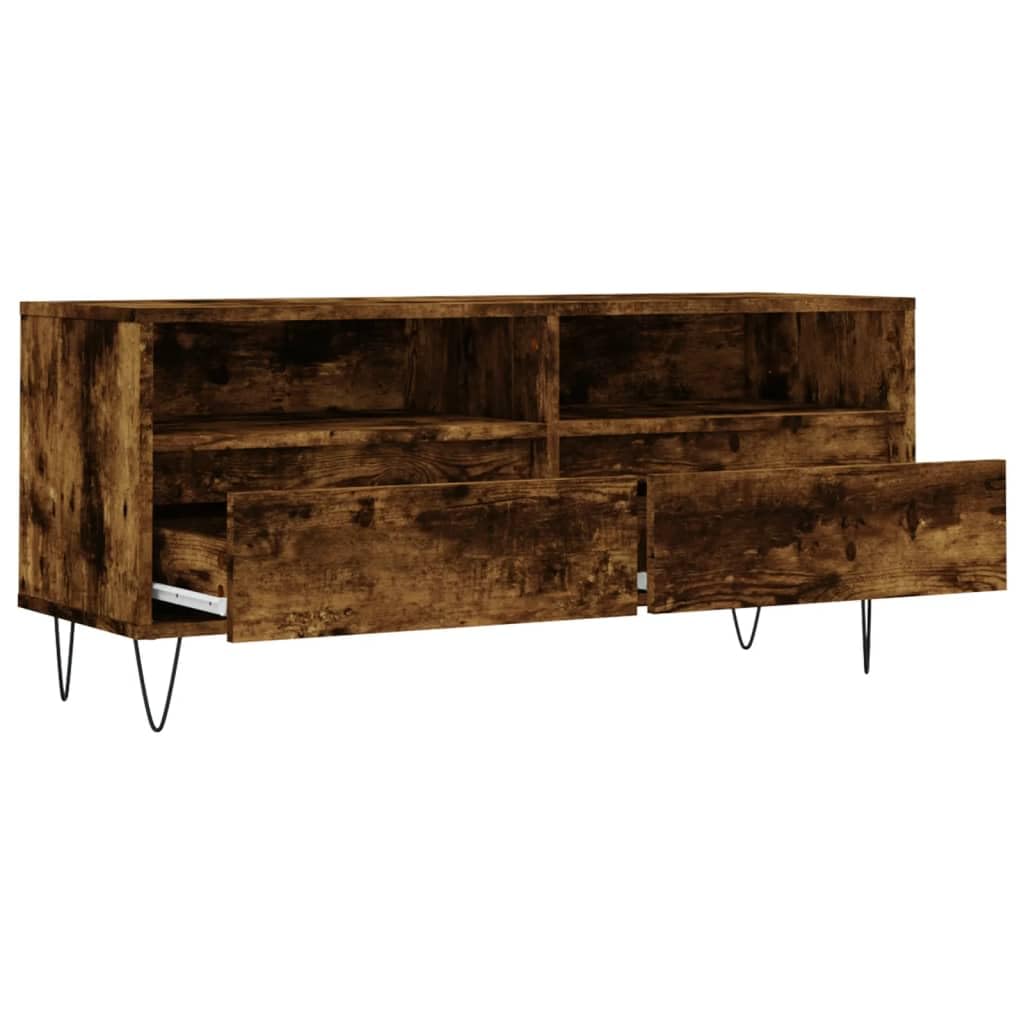 Hothingwell Szafka pod telewizor Dąb wędzony 100x34,5x44,5 cm Drewno